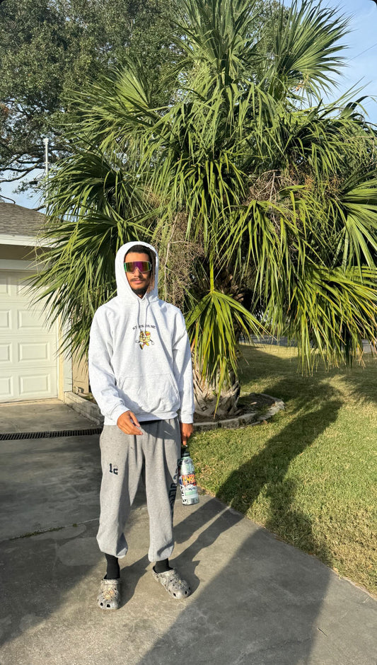 AJ Merriman chilling in our "stack on me" hoodie!